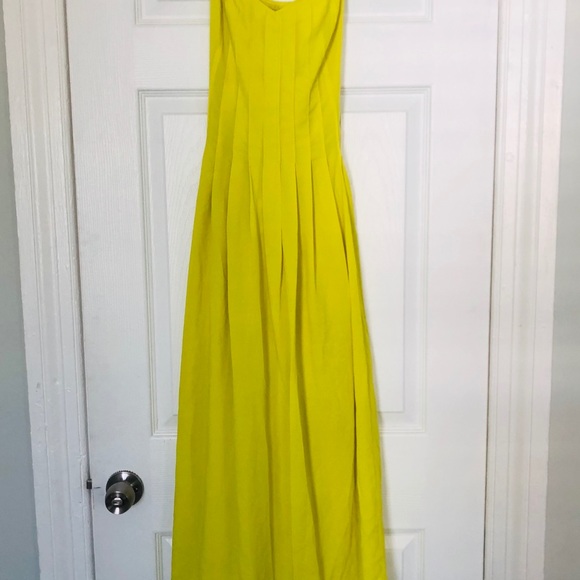 NWT Banana Republic Neon Yellow Midi Dress - Picture 3 of 8